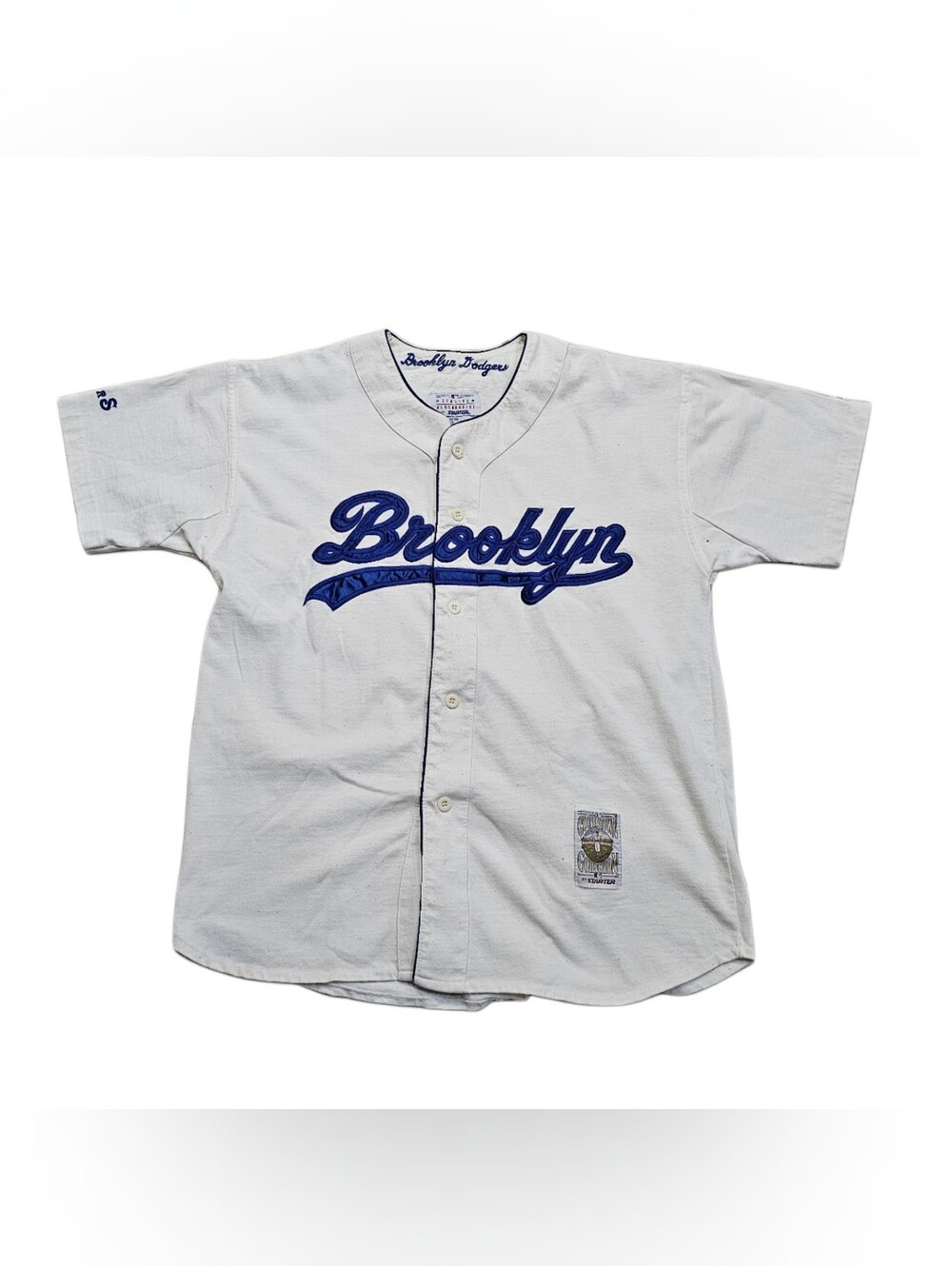 Vtg 90s Starter 1955 Brooklyn Dodgers Cooperstown Collection Jersey Men Large